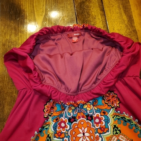 VIBRANT strapless mini dress Bongo Medium - Picture 9 of 10